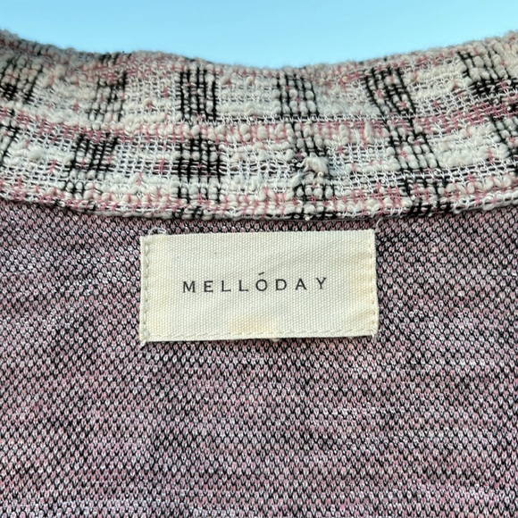 Melloday Plaid Lightweight Knit Mid Length Blazer Jacket Size XXL? - Picture 5 of 8